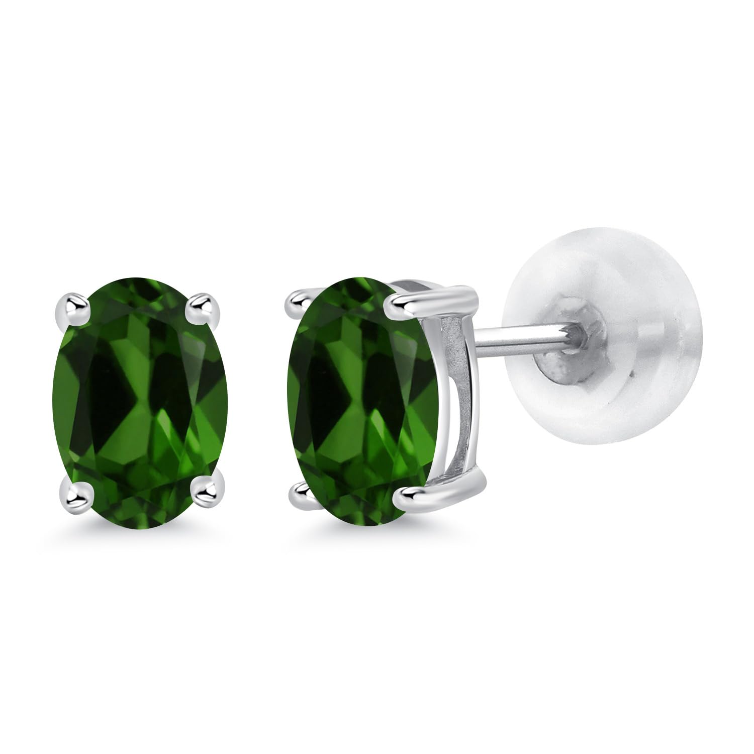 14K Gold Oval Gemstone Stud Earrings | 6x4mm Birthstone Jewelry for Women & Men | Fine Jewelry Gift for Mom, Wife, Her | Perfect for Birthdays, Anniversaries & Special Occasions
