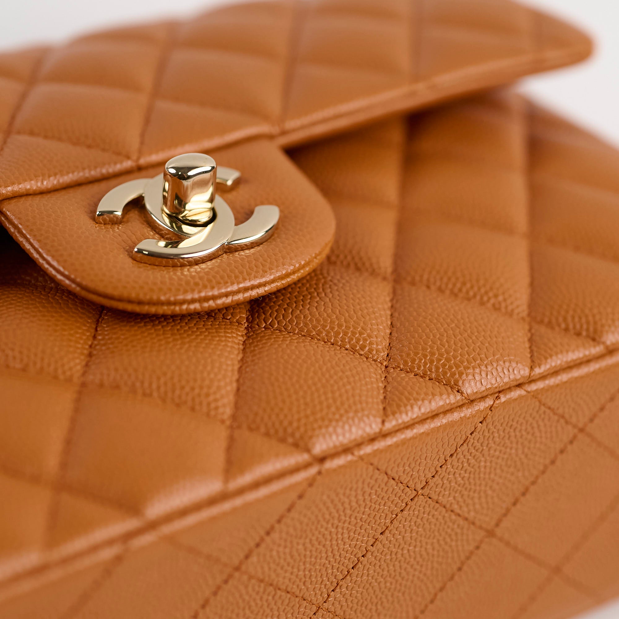 Chanel Small Classic Double Flap Bag in Caramel Caviar Leather - Luxury Crossbody Purse for Women, Perfect for Date Night & Special Occasions