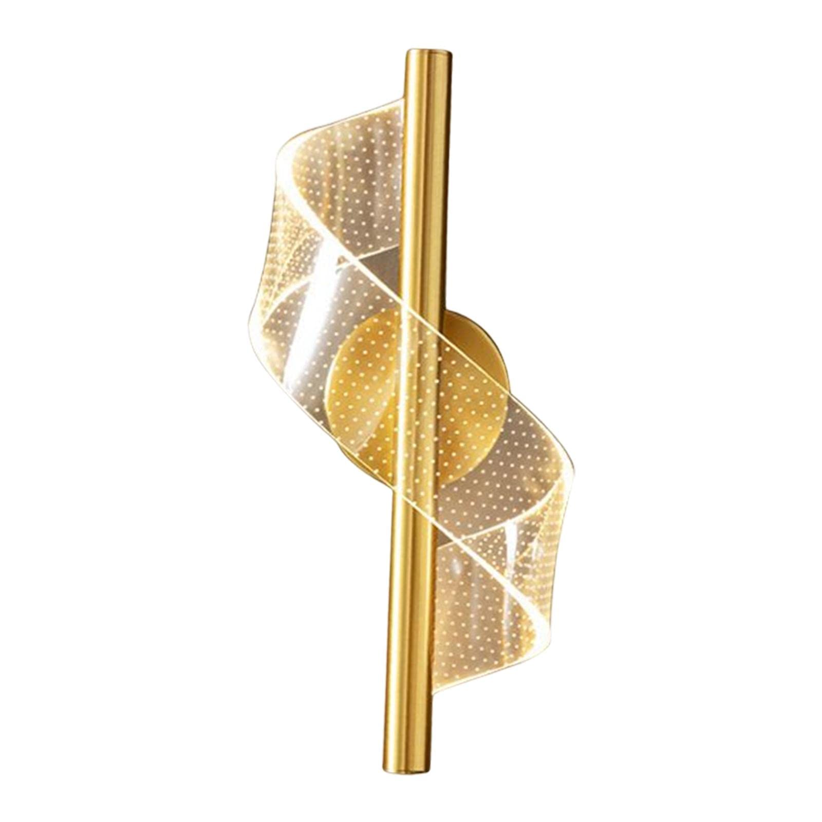 Luxury LED Wall Sconce Light Fixture - Modern Golden Finish for Loft, Balcony, Bathroom & Hallway Decor | Perfect for Ambient Lighting in Bedrooms, Living Rooms & Entryways