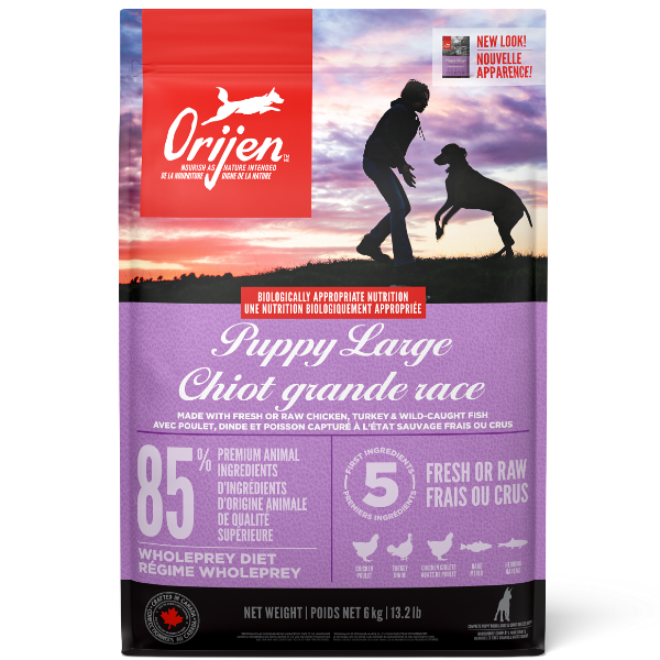 Orijen Puppy Large Breed Dry Dog Food - High Protein Grain-Free Puppy Food for Large Breed Dogs - Perfect for Active Puppies & Growing Dogs