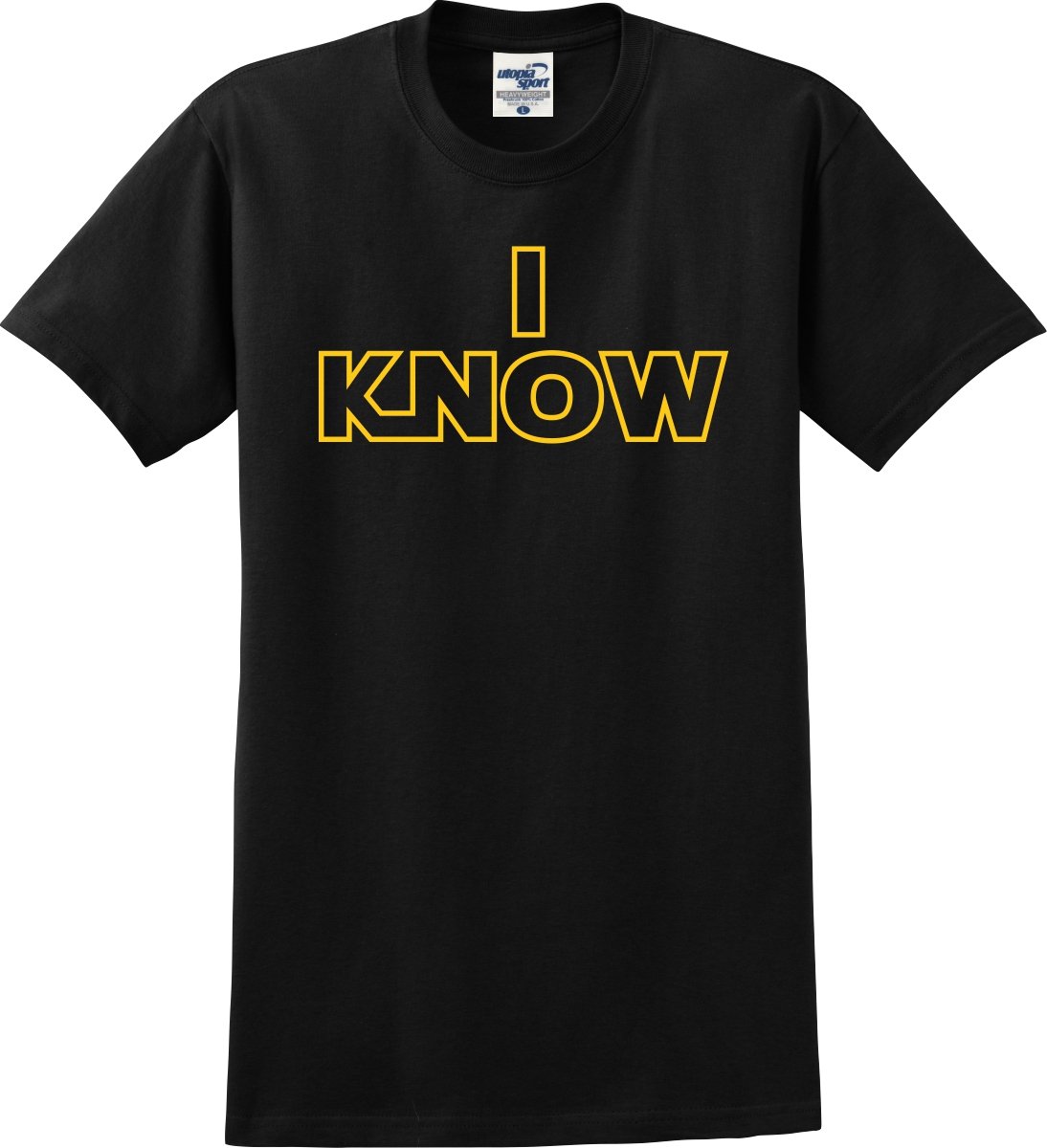 Utopia Sport Han Solo 'I Know' Graphic T-Shirt for Men (S-5XL) - Star Wars Movie Fan Apparel, Casual Wear & Cosplay Costume