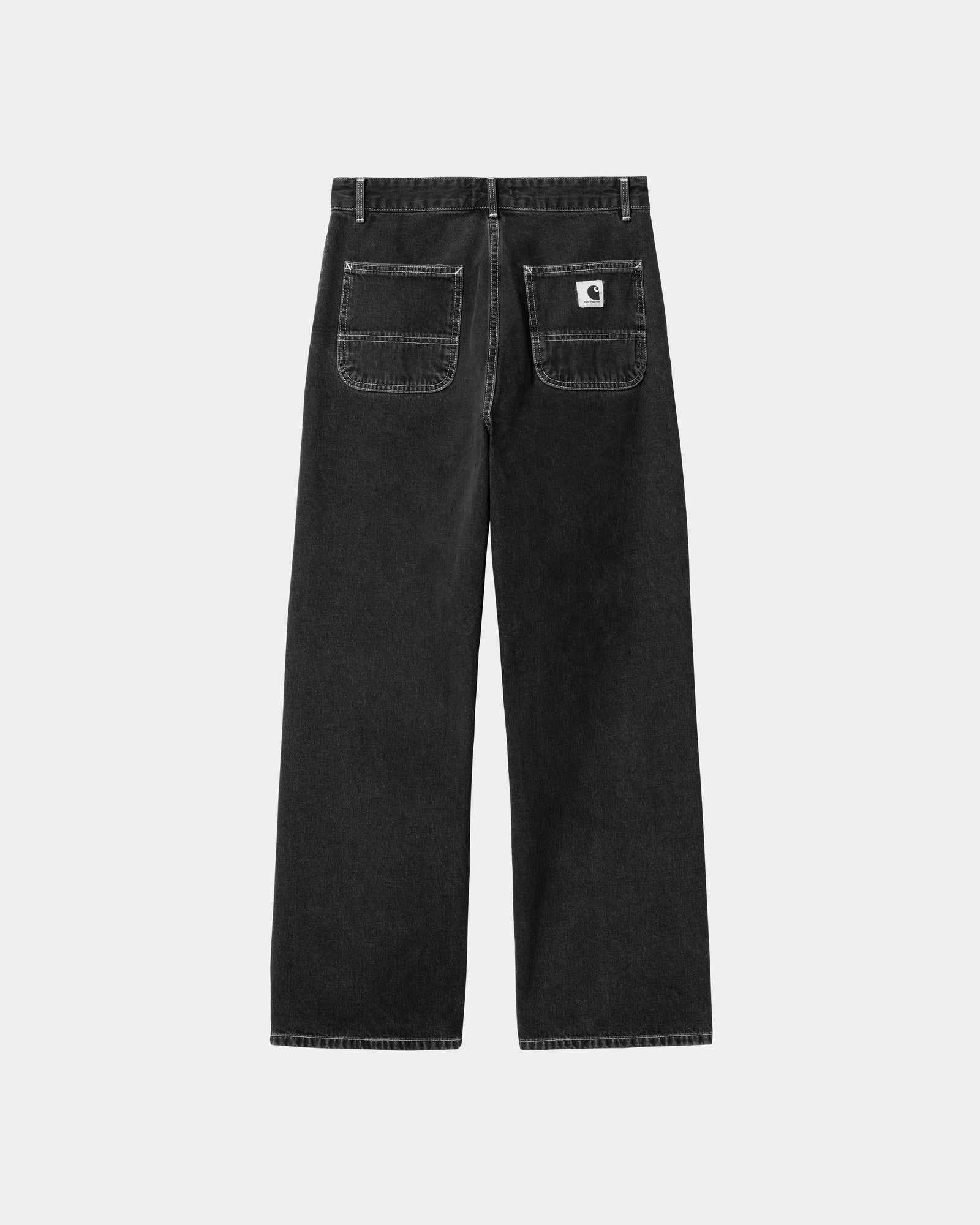 Women's Simple Black Stone Washed Pants - Comfortable Casual Trousers for Everyday Wear, Office & Travel