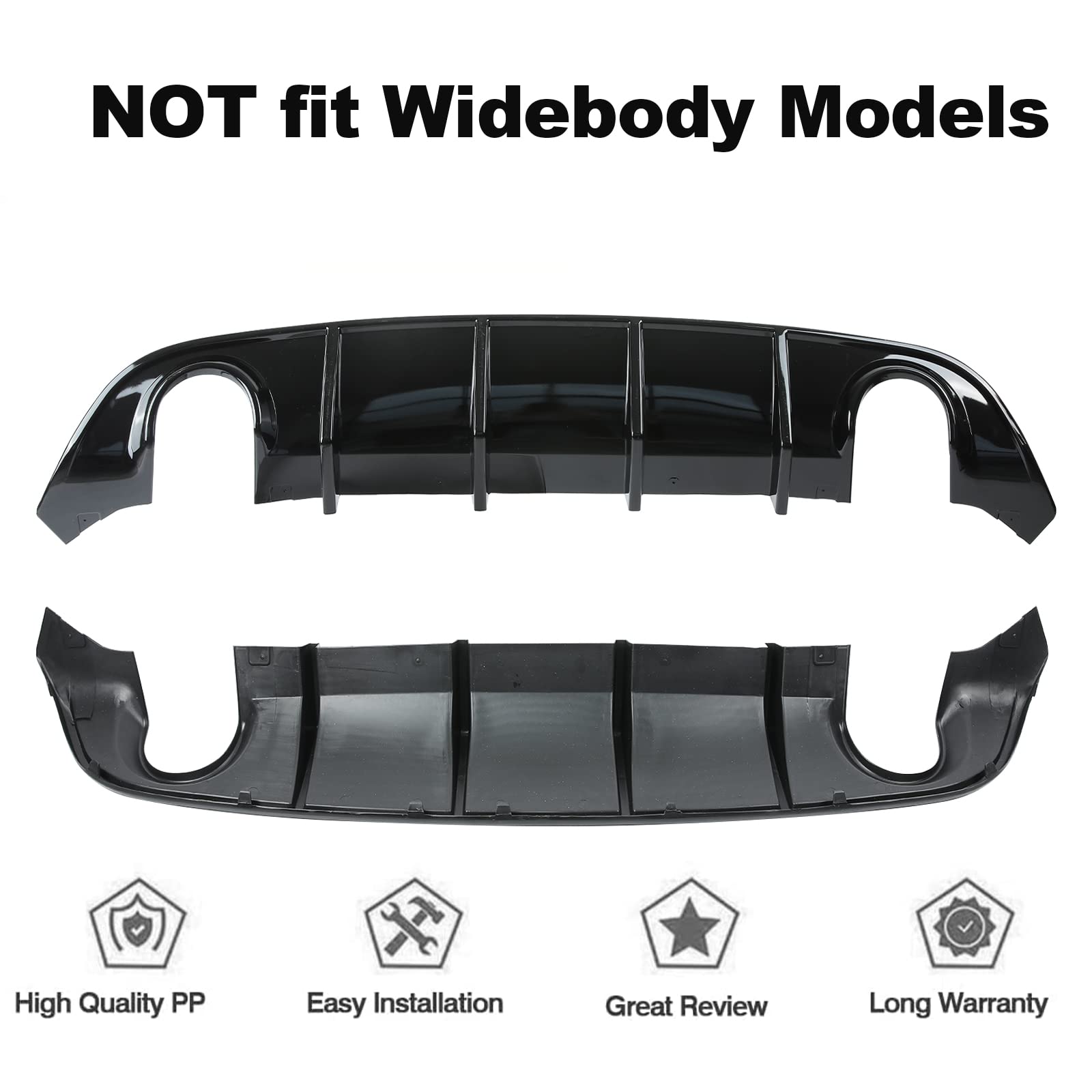 2015-2023 Dodge Charger SRT Rear Diffuser Valance Lip - Non Widebody Model | Carbon Fiber Bumper Upgrade | Perfect for Street Racing & Car Shows