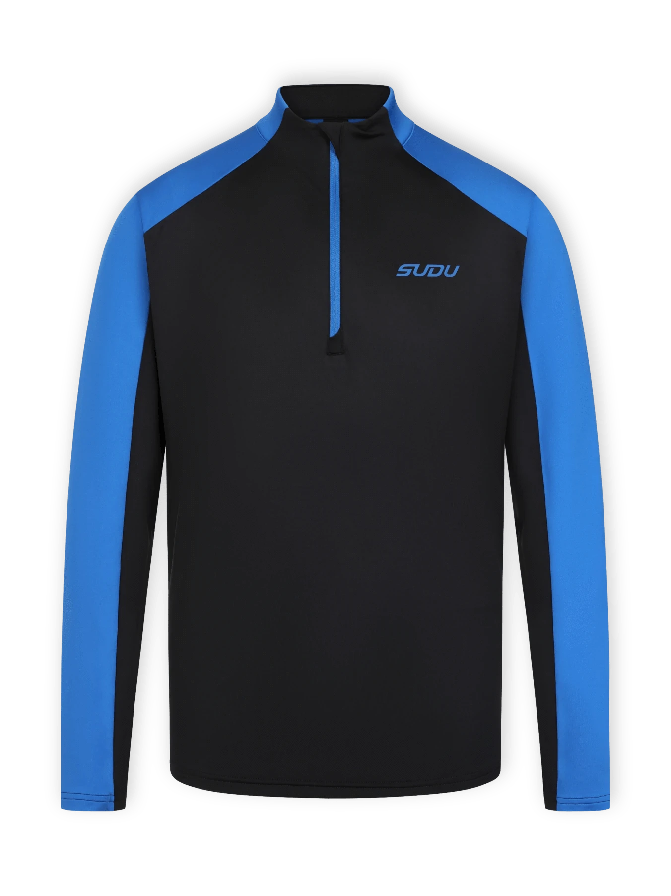 SPZM 01 Quarter Zip Midlayer Fleece Jacket - Black & Blue Color Options | Warm Lightweight Layering for Hiking, Running & Outdoor Activities