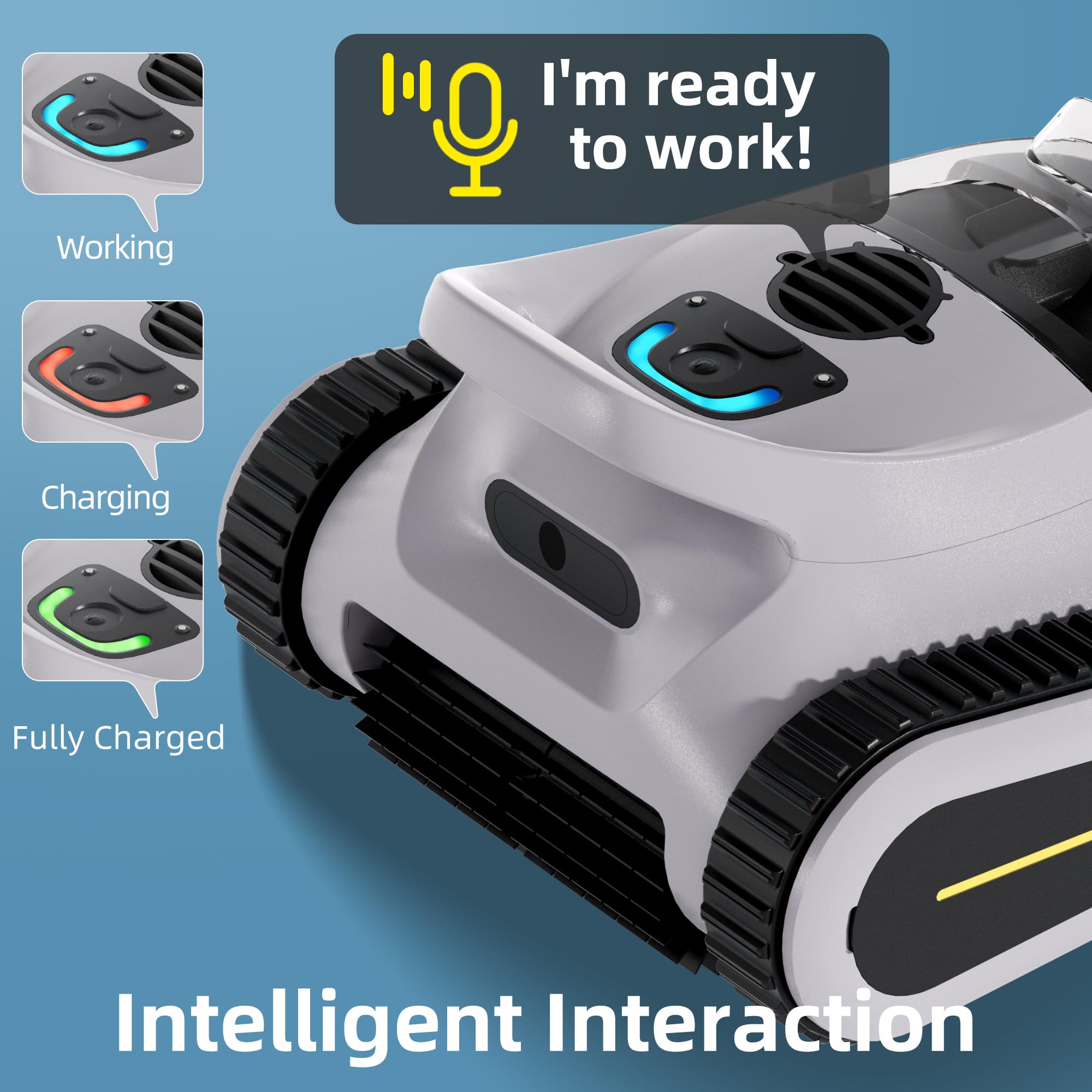 2024 Upgraded Cordless Robotic Pool Cleaner - Powerful Suction, 2.5H Runtime, Wall Climbing & Smart Navigation for In-Ground & Above Ground Pools | Perfect for Weekly Maintenance & Seasonal Pool Cleaning