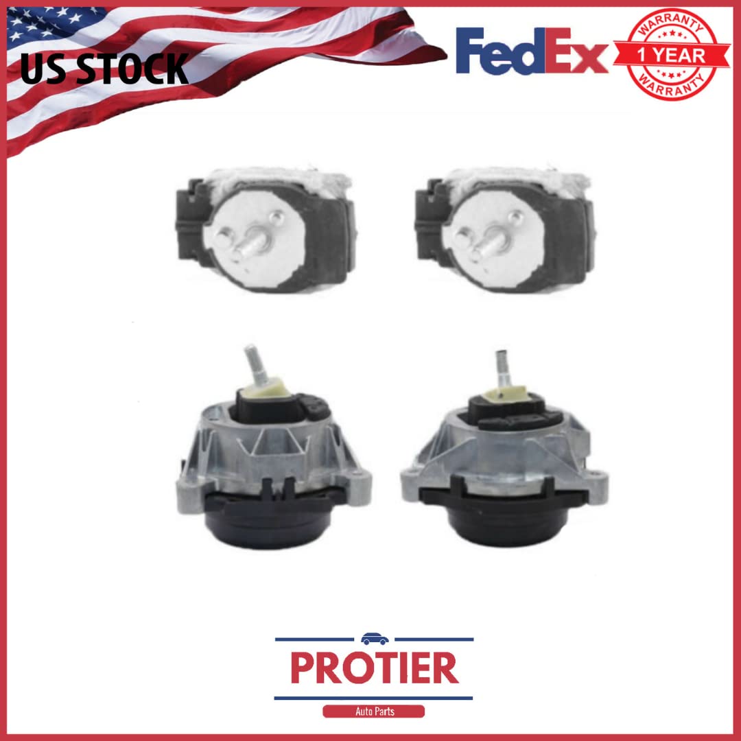 High-Performance Protier Motor & Transmission Mount 4PCS Set - Compatible with BMW 428i, 428i Gran Coupe, 435i, 435i Gran Coupe - Durable Vibration Reduction for Smoother Ride & Enhanced Performance - Perfect for Daily Driving & Performance Upgrades