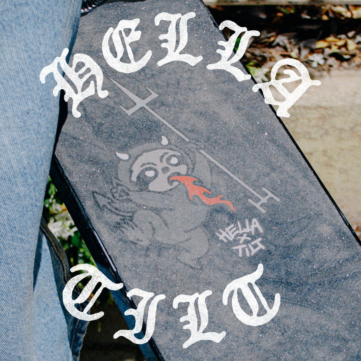 Hella x TiLT Oblation Grip Tape - Premium Skateboard Grip Tape for Enhanced Board Control - Perfect for Street Skating, Tricks, and Longboard Riding