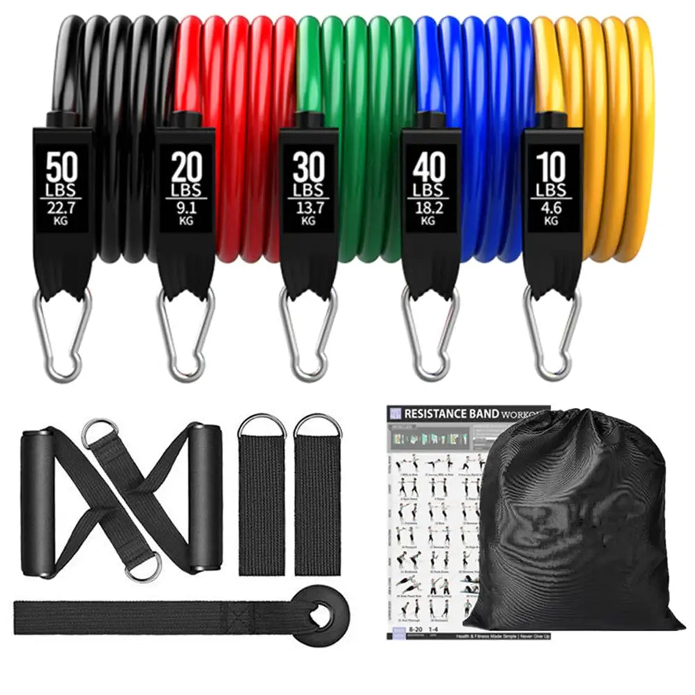 ToneTrainer Resistance Bands Set - Professional Workout Bands for Home Gym, Physical Therapy & Muscle Training - Perfect for Strength Exercises, Yoga, and Fitness Enthusiasts
