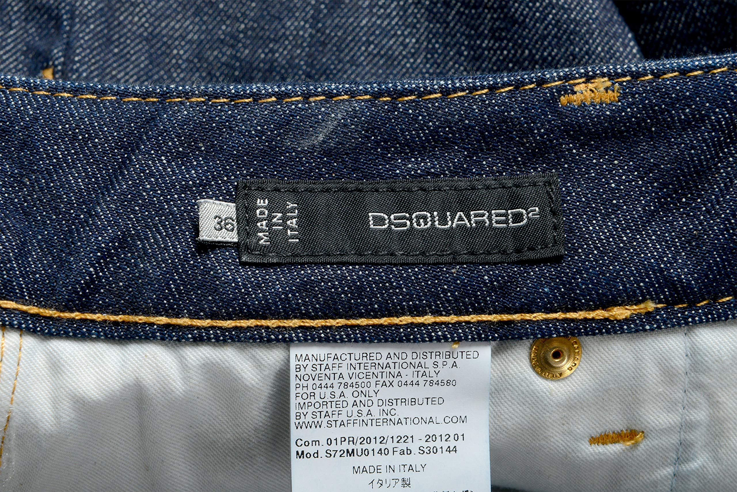 DSQUARED2 Women's High Waisted Bermuda Denim Shorts - Dark Wash Distressed Jeans Shorts for Summer | Casual Streetwear & Beach Outfits