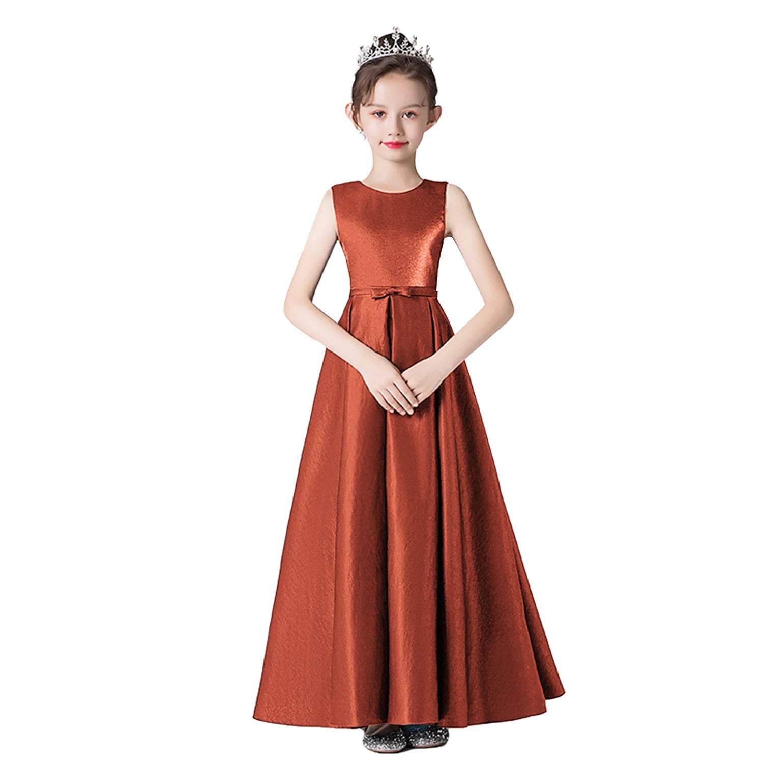 Elegant Christmas Dress for Girls - Long Sleeve Formal Gown for Banquet, Concert, Wedding & Party | Holiday Celebration & Special Occasions