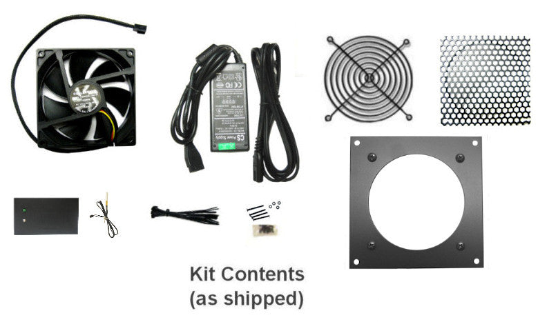Coolerguys PRO Metal Series Single 80mm Cooling Fan Kit - High Performance PC Case Cooler for Computer, Gaming Rig & Server Cooling - CabCool801 M