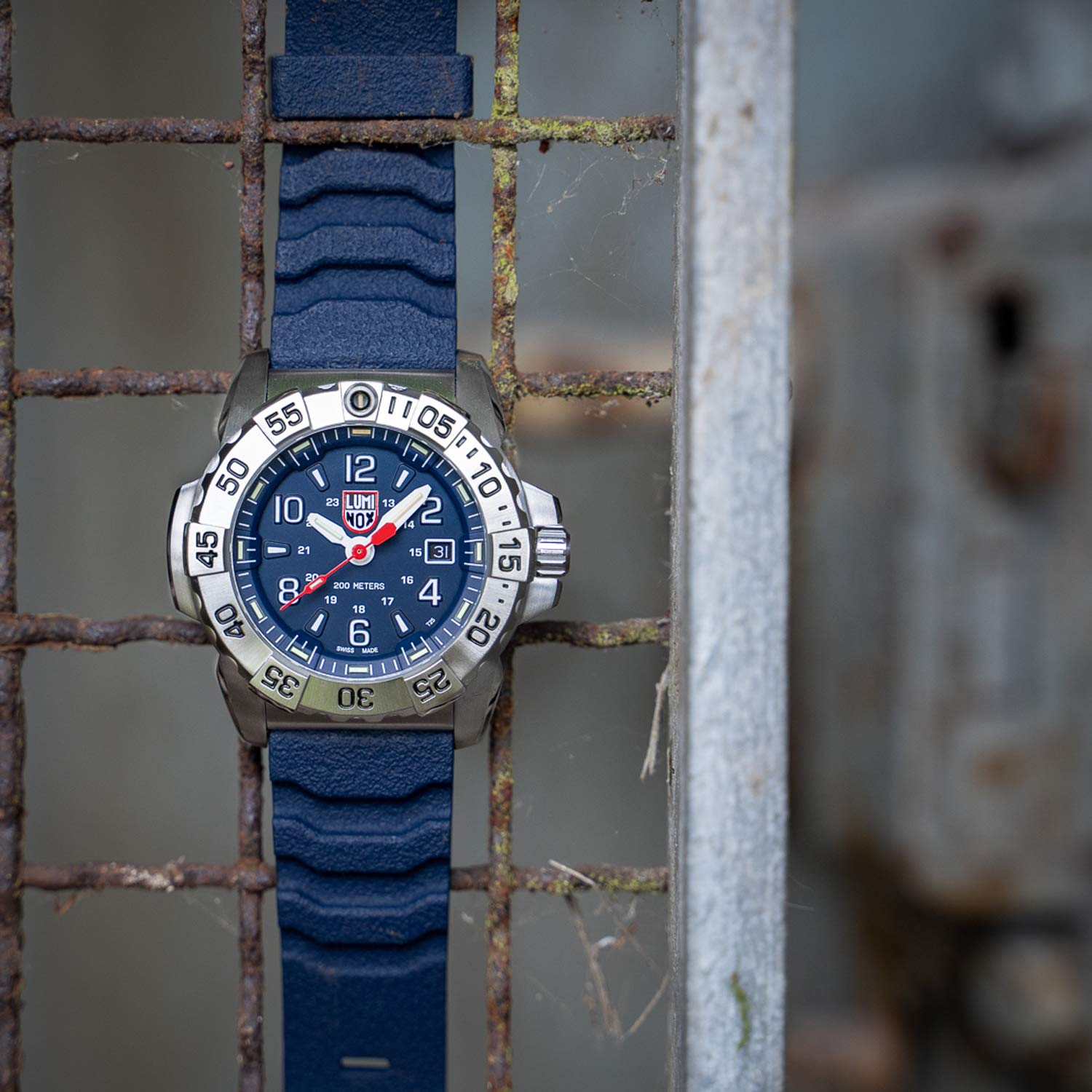 Luminox Navy Seal XS.3253 Men's Military Dive Watch - 45mm Blue/Silver Stainless Steel, Date Function, 200m Water Resistant, Sapphire Crystal - Swiss Made - Perfect for Scuba Diving, Outdoor Adventures & Tactical Operations