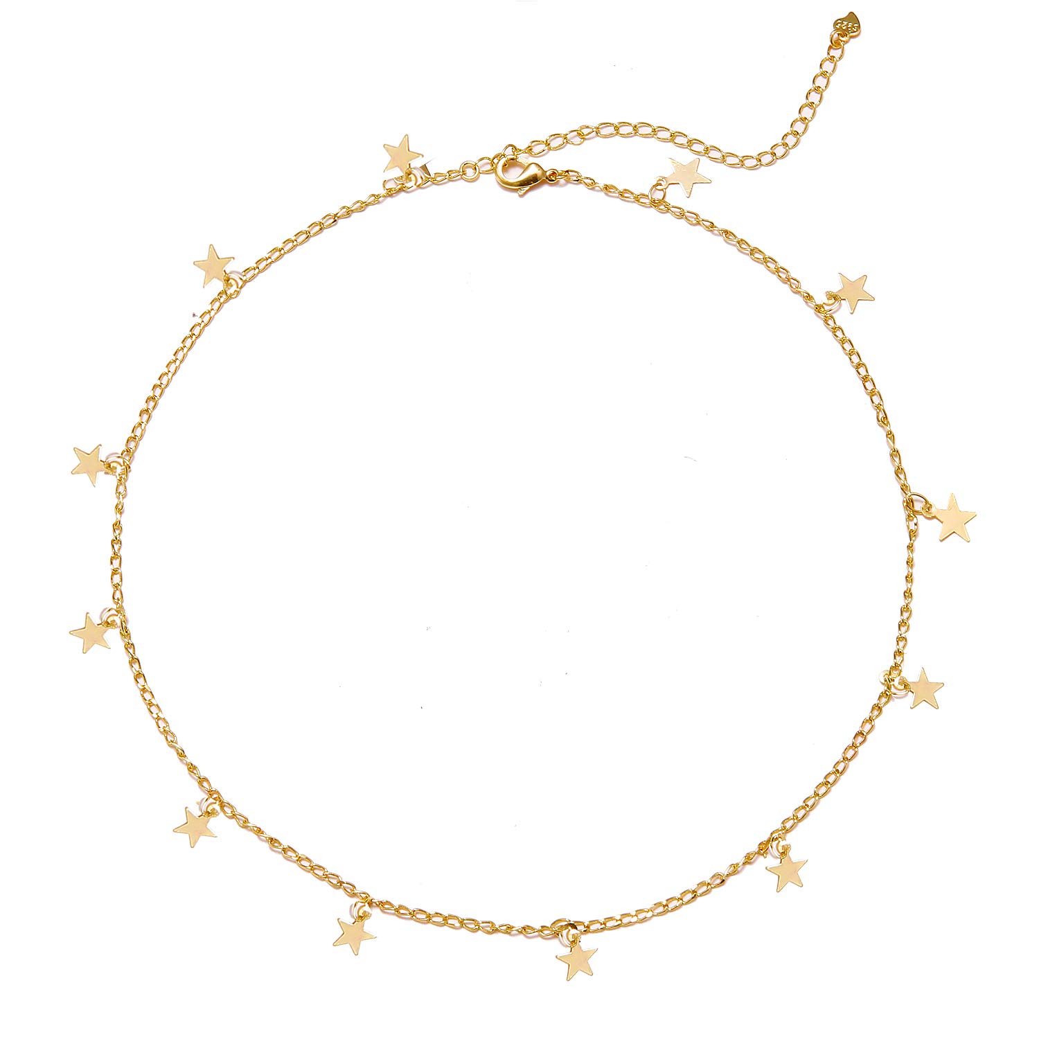 Dainty Star Pearl Choker Necklace for Women - Layered Adjustable Gold Chain - Perfect for Parties & Gifts