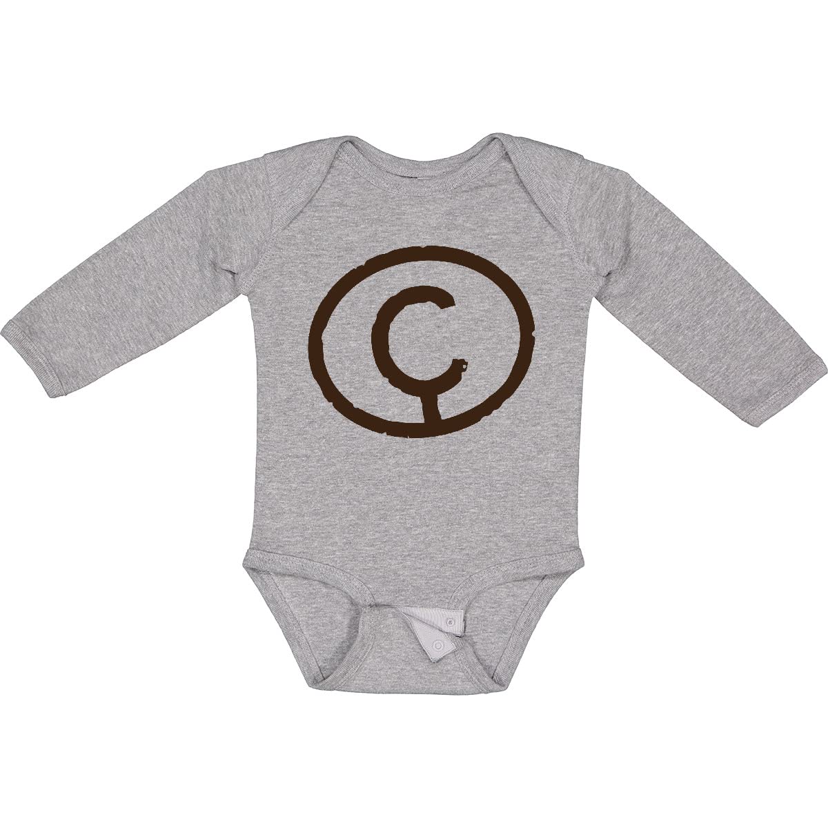 Inktastic Branding Iron Letter C Monogram Long Sleeve Baby Bodysuit - Soft Cotton Onesie for Newborns & Infants, Perfect for Family Photos, Holidays & Everyday Wear