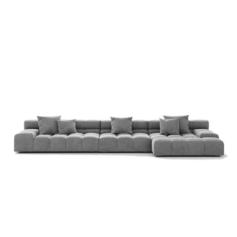 6-Person L-Shaped Reclining Sofa with Right Chaise - Perfect for Living Room, Home Theater & Family Gatherings