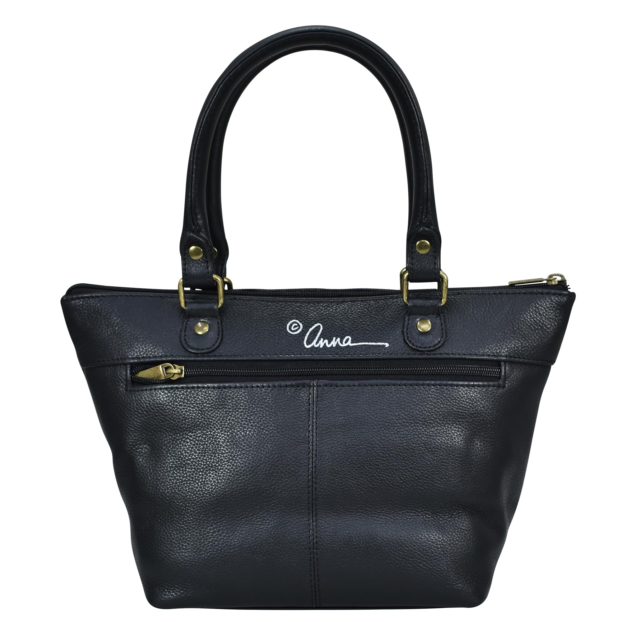 Anuschka Anna Peonies and Paisleys Black Leather Handbag - Stylish Women's Shoulder Bag for Work, Travel & Evening Out