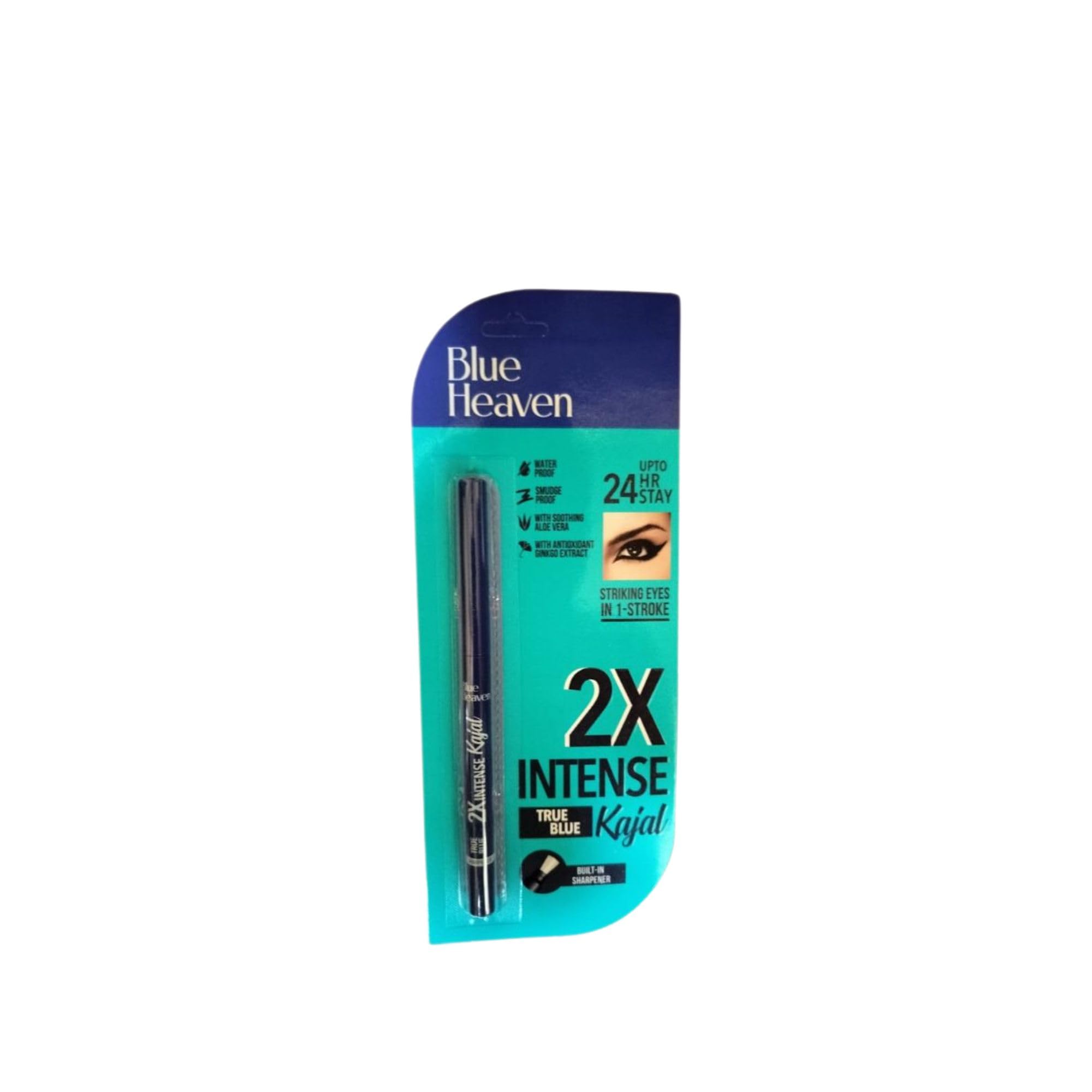 Blue Heaven 3-Piece Eye Makeup Set - Black Matte Eyeliner, Kajal Pencil & Mascara for Smokey Eyes & Everyday Wear