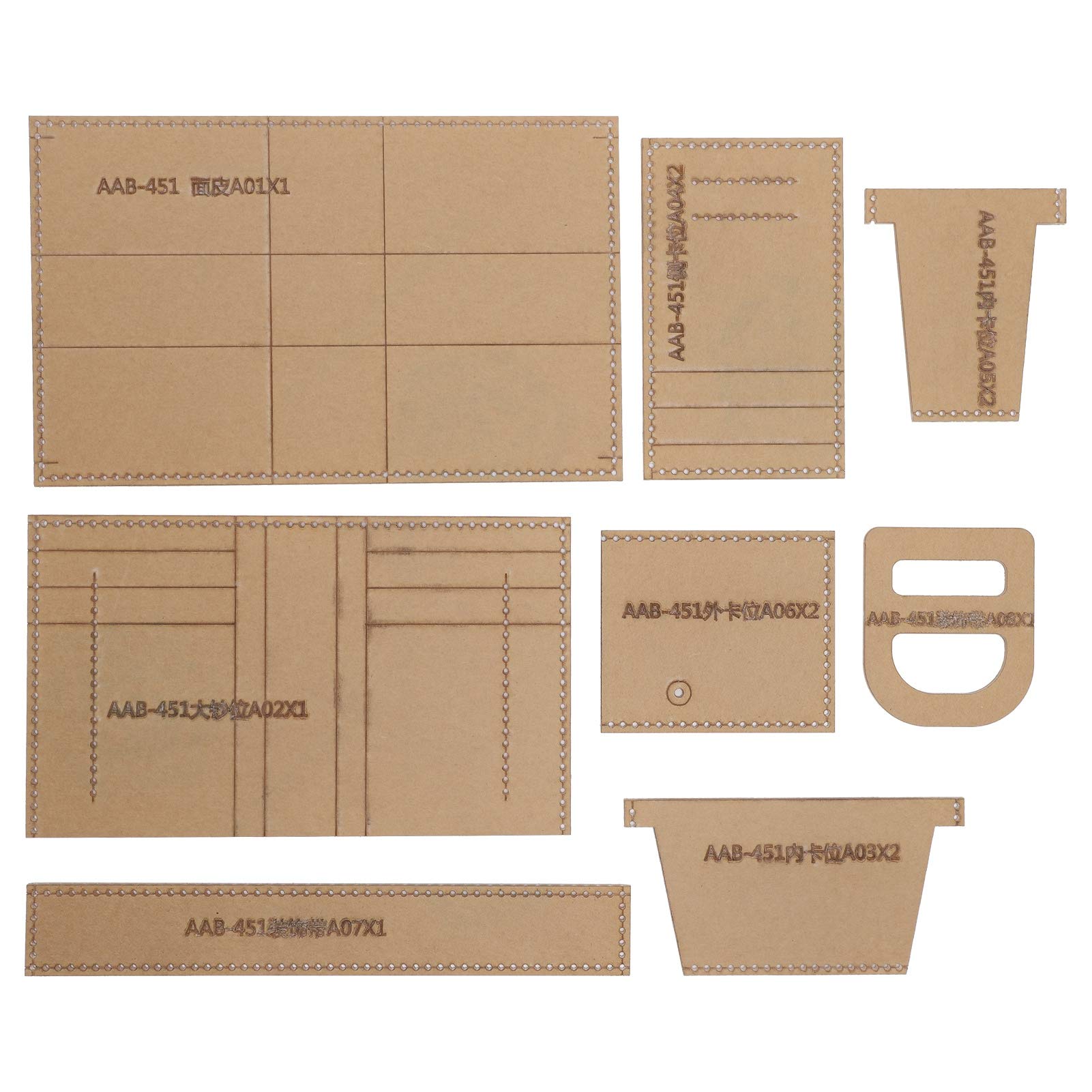 Acrylic Wallet Making Template - Durable Leather Craft Supplies for DIY Short Wallet Patterns | Home DIY Crafts & Handmade Leather Accessories