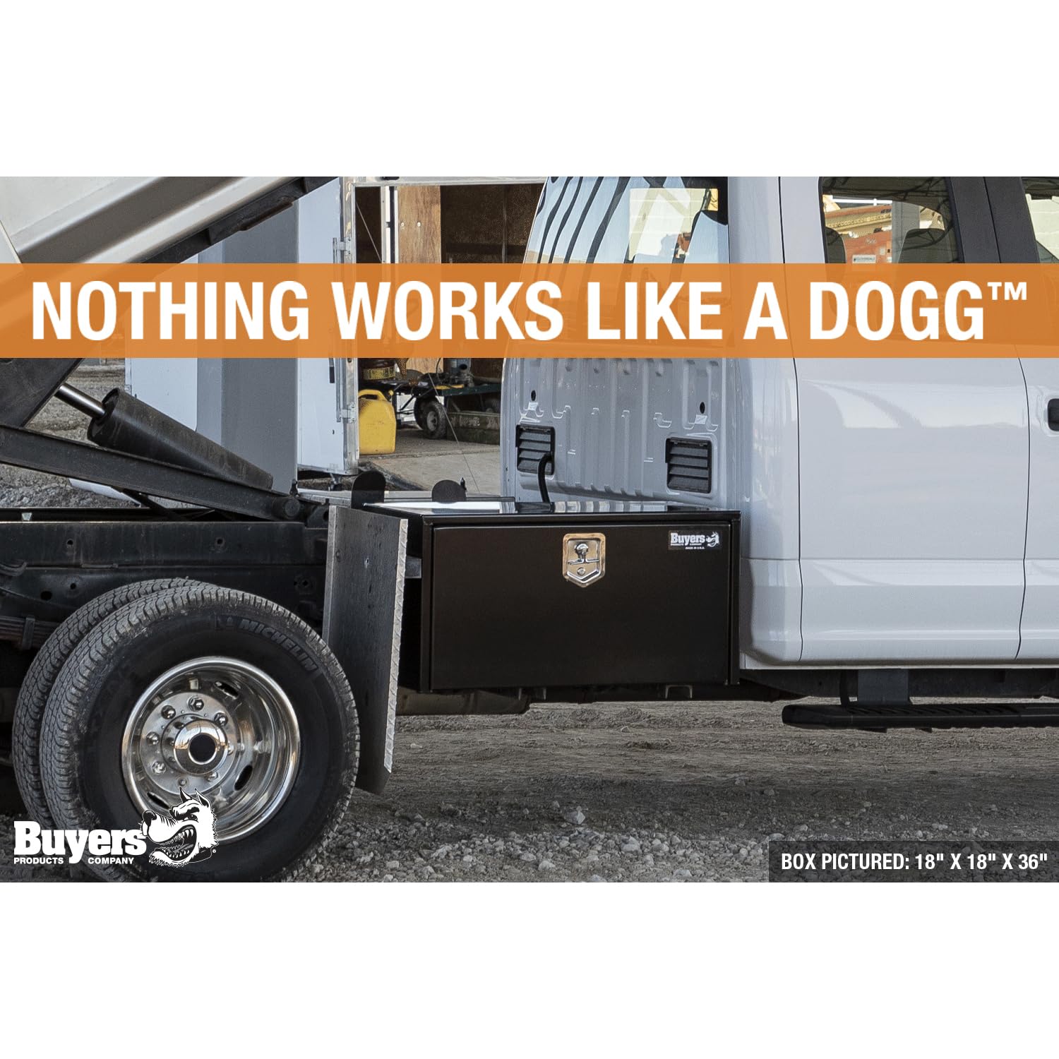 Buyers Products 1704305 Black Steel Underbody Truck Tool Box with Lockable T-Handle Latch - 24x24x36 Inch Heavy Duty Storage Chest | Made in USA | Perfect for Pickup Trucks, Work Vans & Construction Equipment Organization