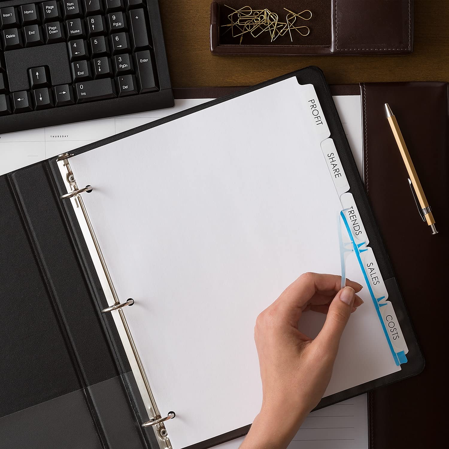 AVERY AVE11556 Clear Label Dividers for Print and Apply - Perfect for Office Organization, File Indexing, and Document Management