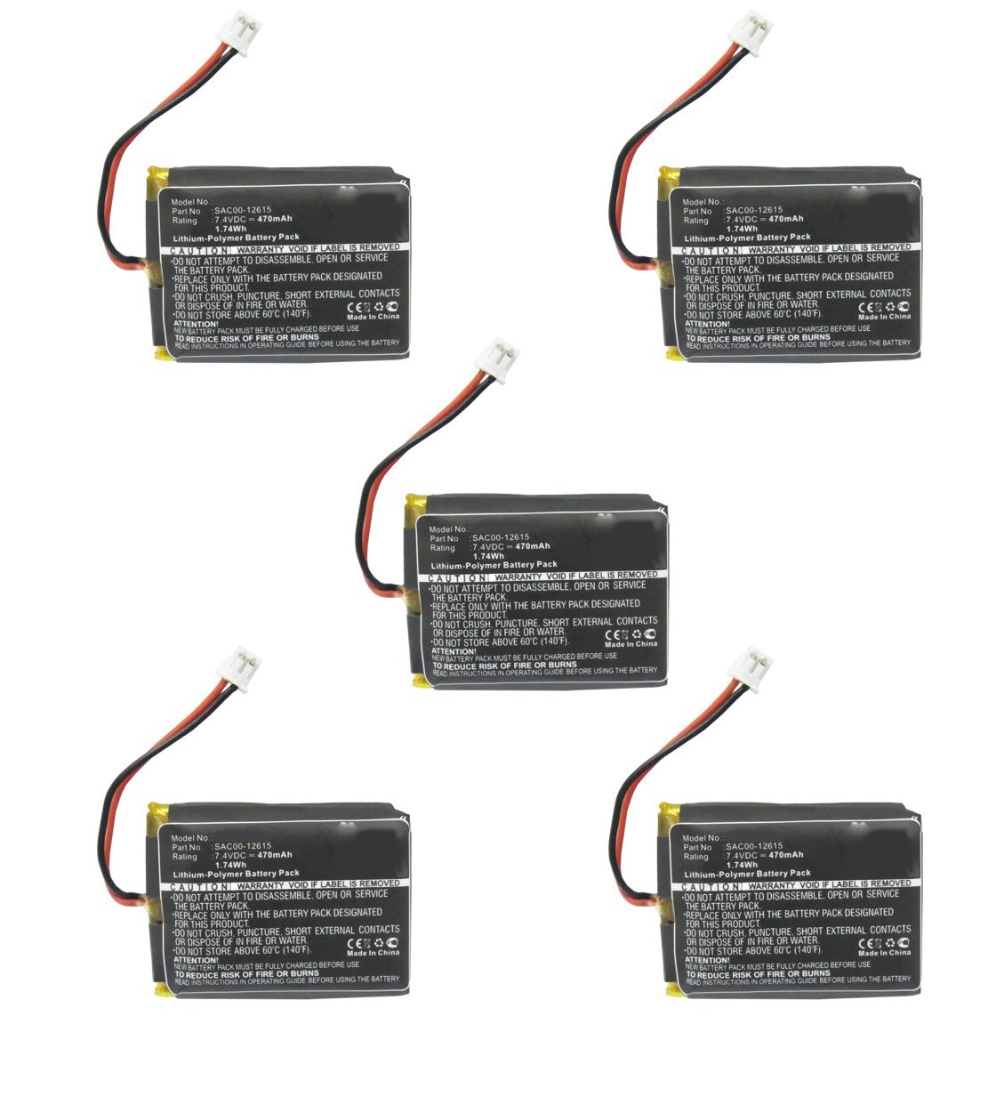 Synergy Digital Dog Collar Batteries - 5 Pack SDDC-P1139 Replacement Batteries for SportDOG SD-1225 Transmitter Collar | Long-Lasting Power for Hunting & Training Dogs