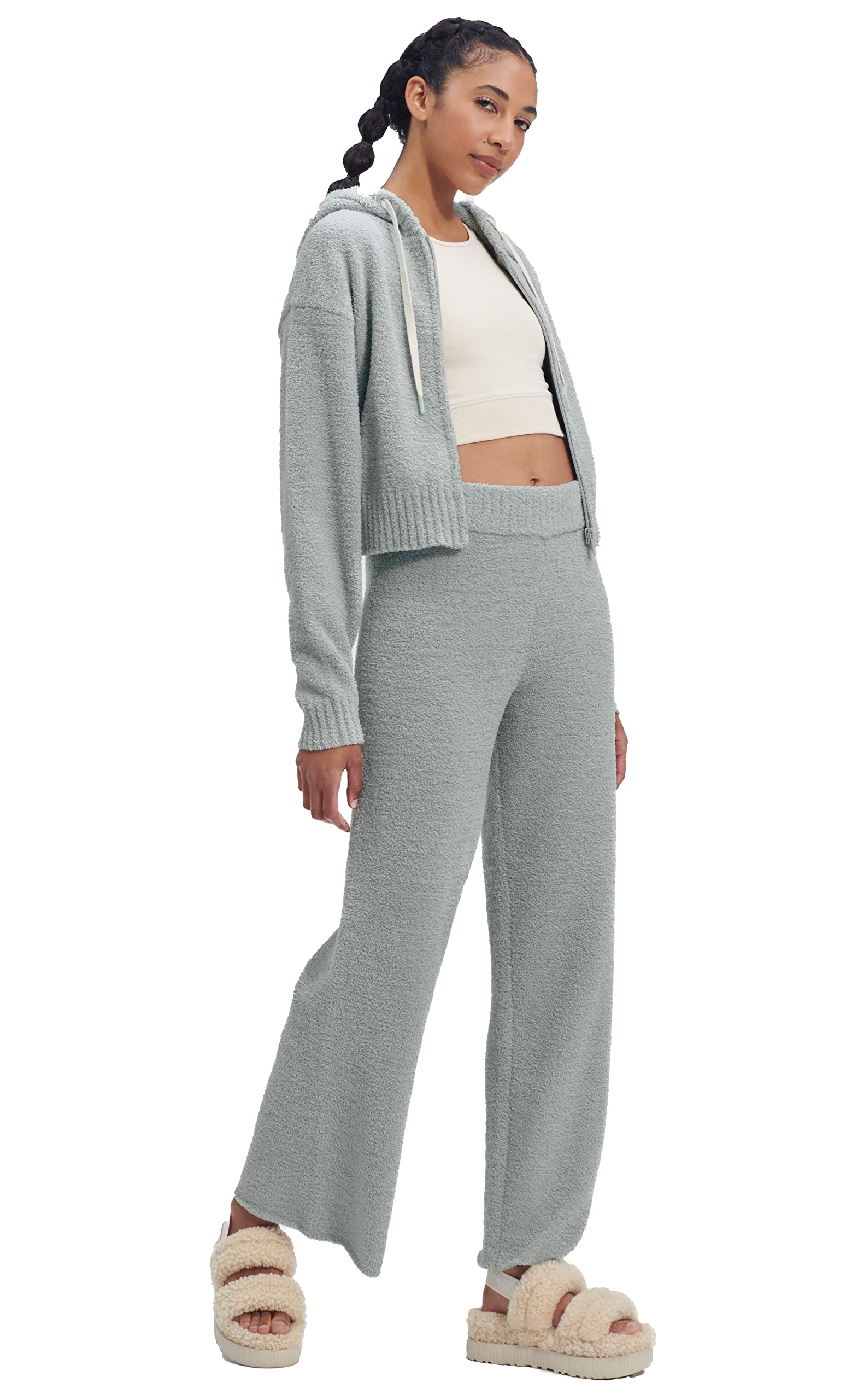 UGG Women's Hana Zip Hoodie Sweatshirt - Cozy Fleece Pullover with Front Pockets | Perfect for Casual Wear, Lounging at Home & Outdoor Activities