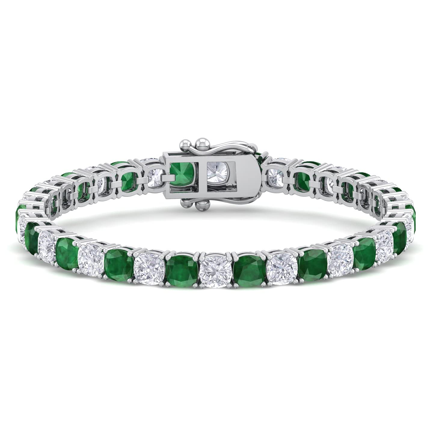 Elegant Silver Smile Sterling Silver Tennis Bracelet for Women | 23.5 CTTW Simulated Gemstone Bracelet | Dainty Jewelry Gift for Her | Perfect for Weddings, Parties & Everyday Wear