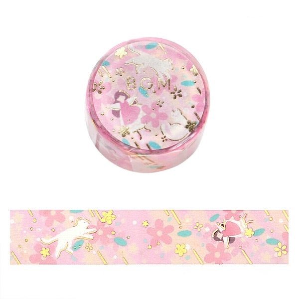 BGM Flower Tale Series 20mm Decorative Washi Tape - Floral Pattern Masking Tape for Scrapbooking, Journaling, DIY Crafts & Home Decor