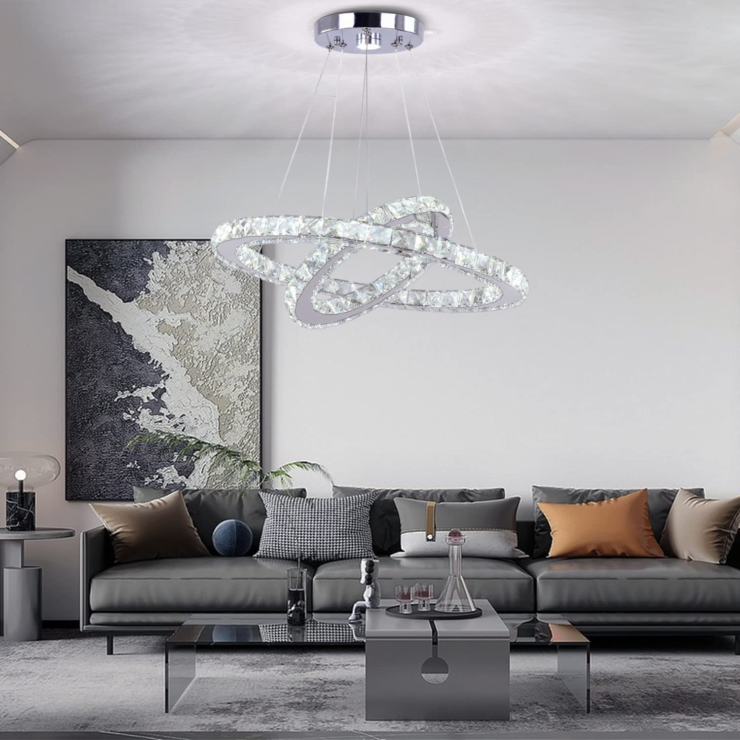 Modern LED Crystal Chandelier - 19.7