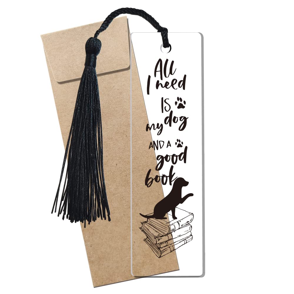 Dog Bookmark - Inspirational Bookmark Gift for Dog Lovers, Women, Girls, Bookworms - Perfect for Sisters, Daughters & Friends - Great for Reading, Book Club & Friendship Gifts