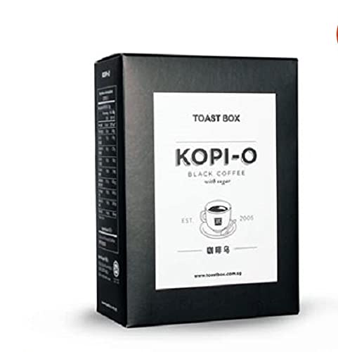 Toast Box Instant Black Coffee with Sugar (22g x 6s) 132G - Aromatic Kopi-O for Home, Office & Travel - Quick & Easy Morning Brew