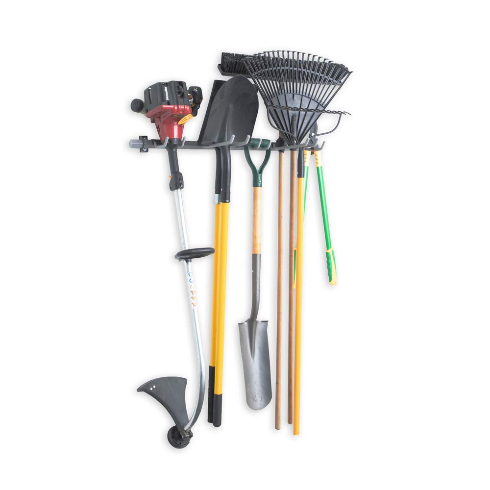 Monkey Bars Yard Tool Rack - Small Metal Garden Tool Organizer for Shovels, Rakes & Hoes | Perfect for Garage, Shed & Backyard Storage