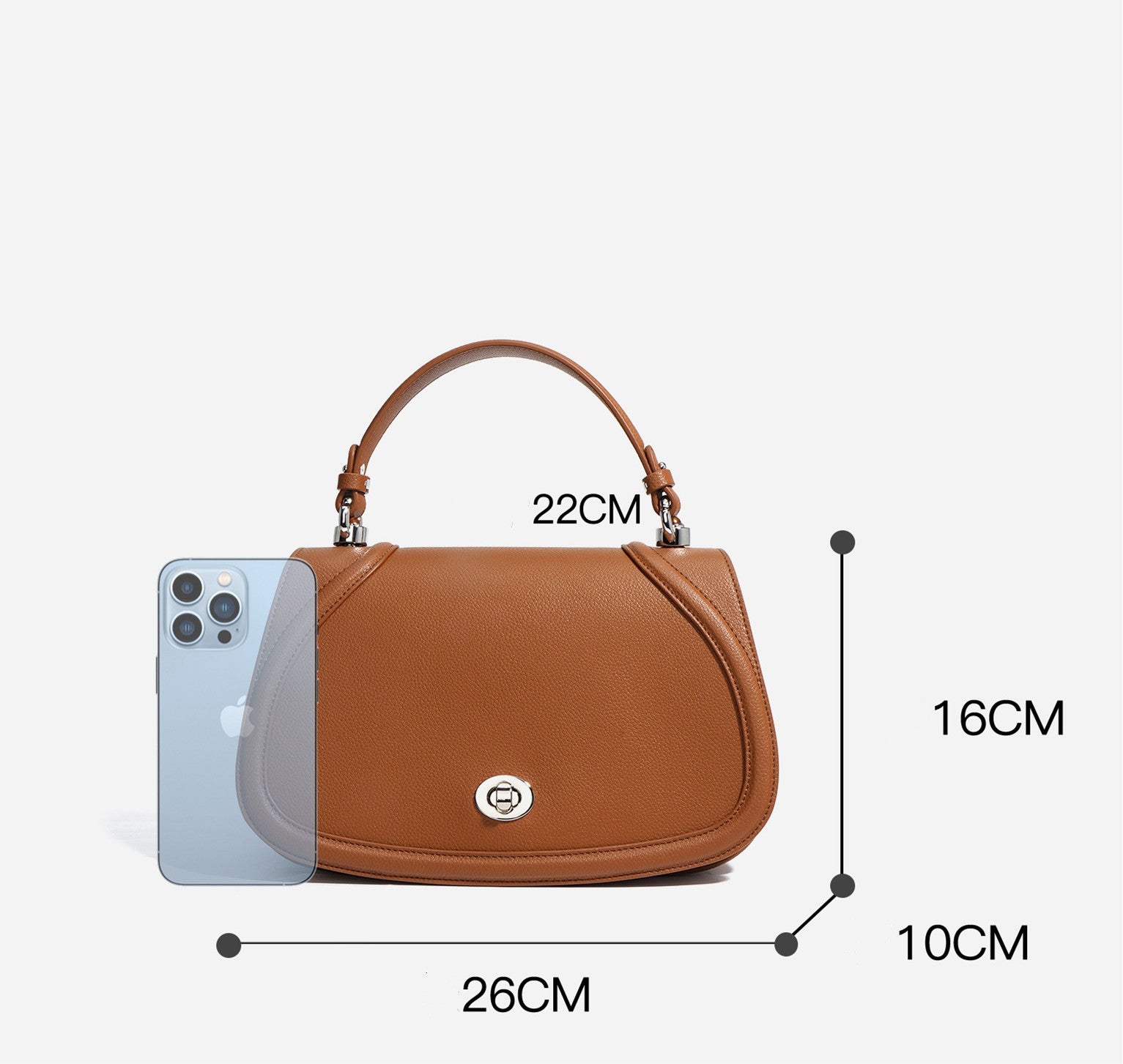 Stylish Curved Flap Saddle Bag for Women - Vintage Leather Crossbody Purse with Adjustable Strap | Perfect for Everyday Use, Travel & Casual Outings