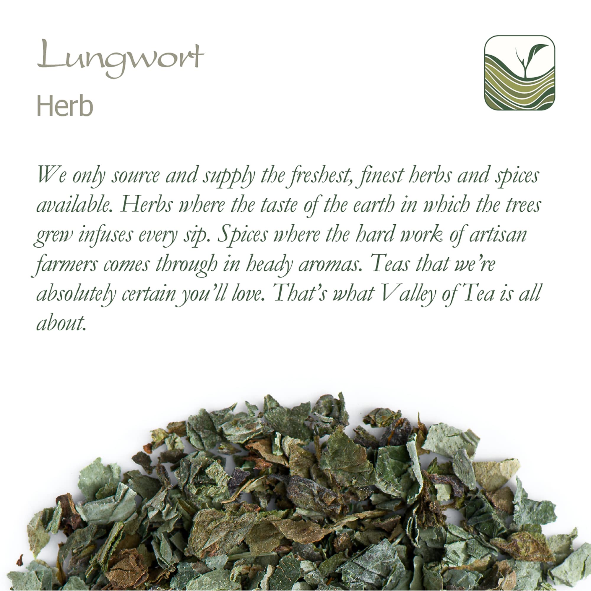 Organic Lungwort Herb Tea - Pulmonaria officinalis L - Natural Respiratory Support, Herbal Tea for Cough & Cold Relief - Perfect for Wellness & Relaxation at Home