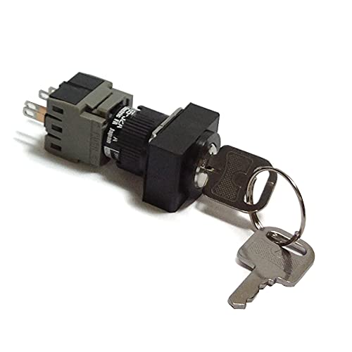 FUJI ELECTRIC AH165-J2A11A Selector Switch Key, Maintained, 1NO/1NC, 6VAC/DC, 2 Position - Perfect for Industrial Control Panels & Automation Systems