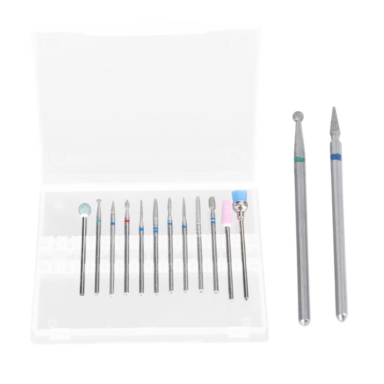 BELLIFY Professional 12-Piece Nail Drill Bit Set - Tungsten & Diamond Nail Files for Gel & Acrylic Nails - Manicure Pedicure Tools Kit for Salon & Home Use - Perfect for Nail Art, Extensions & Polish Removal
