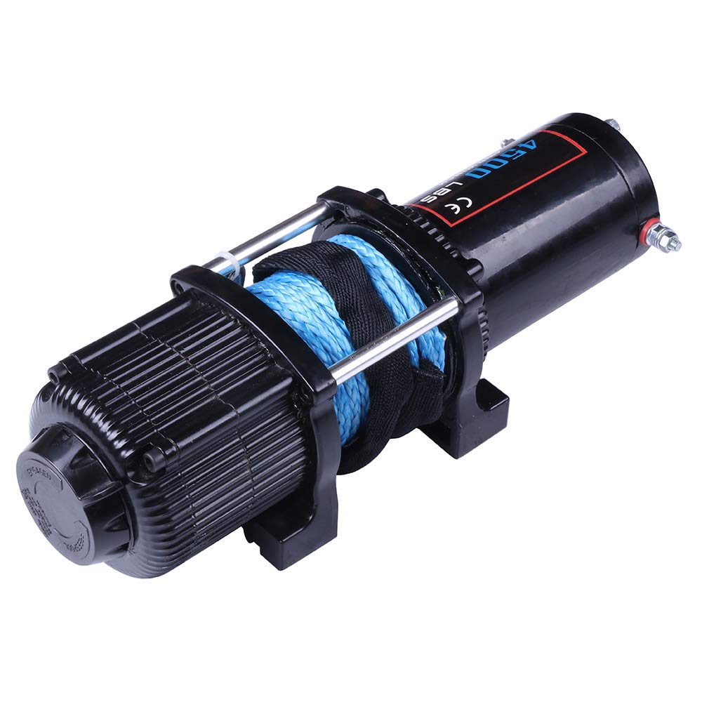 12V 4500 lbs Electric Winch for ATV UTV Towing - Heavy Duty Off-Road Recovery with Wireless Remote, Clevis Hook & Aluminum Fairlead - Perfect for Jeep, Truck, Boat & Off-Road Adventures