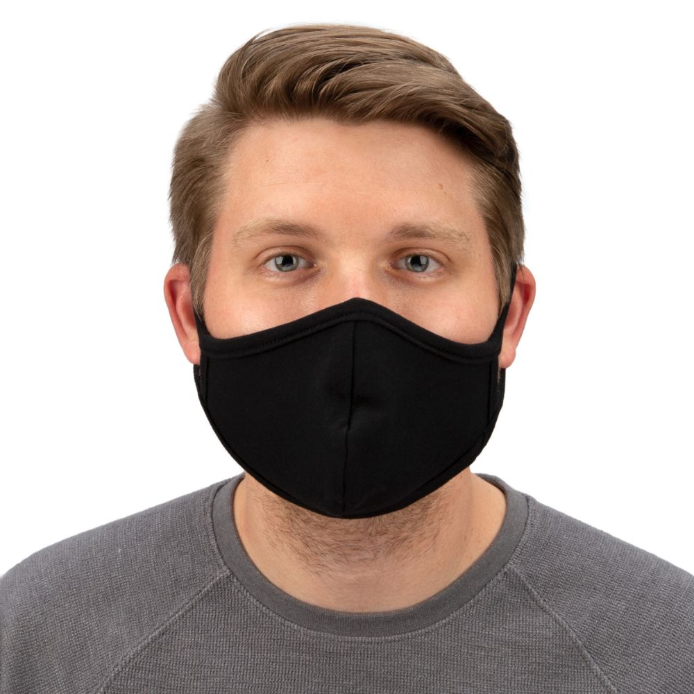 212 Performance CFME 05 000 Washable Cotton Face Mask with Adjustable Ear Loops - Breathable & Reusable Black Face Cover for Daily Use, Workouts, and Travel Protection