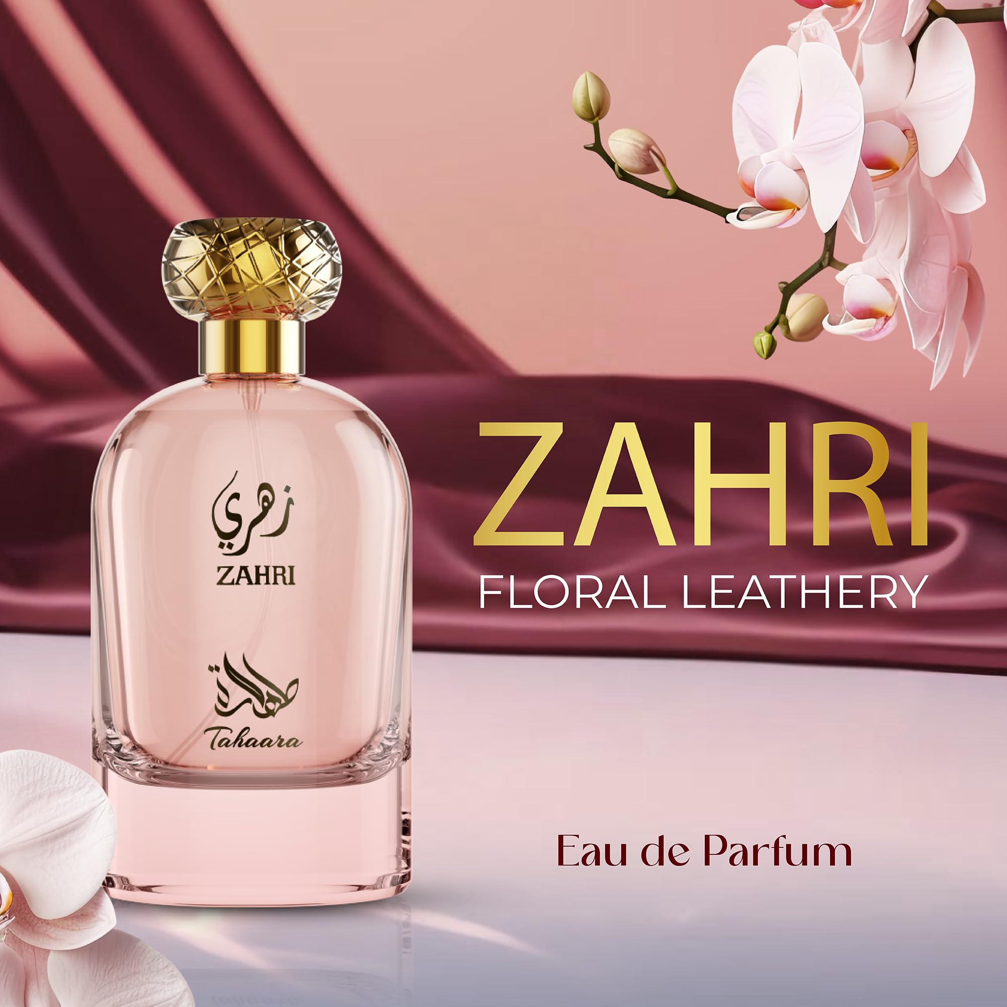 ZAHRI EDP Floral Leathery Eau de Parfum for Men & Women - 100ML Luxury Perfume with Floral & Smoky Notes - Day & Night Fragrance for Elegance & Confidence - Perfect for Office, Date Night & Special Occasions