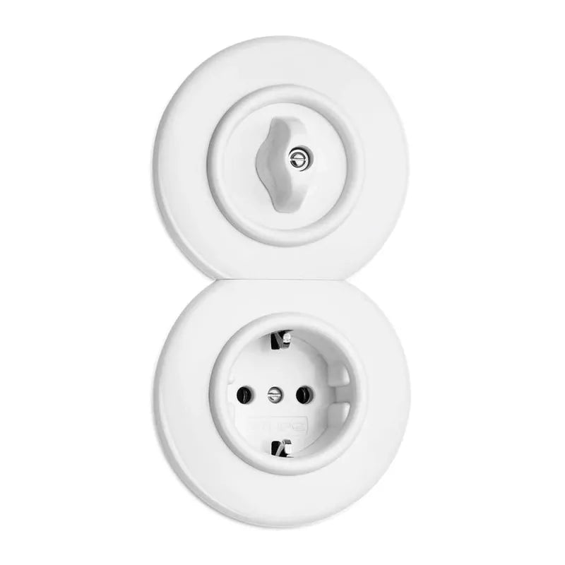 Eluttag Simple Round Duroplast - Durable and Stylish Electrical Outlet Cover for Home and Office Use