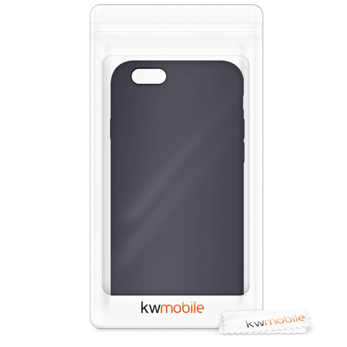 kwmobile TPU Silicone Case for Apple iPhone 6/6S - Soft Finish Protective Phone Cover (Blueberry) - Perfect for Everyday Use, Work & Travel