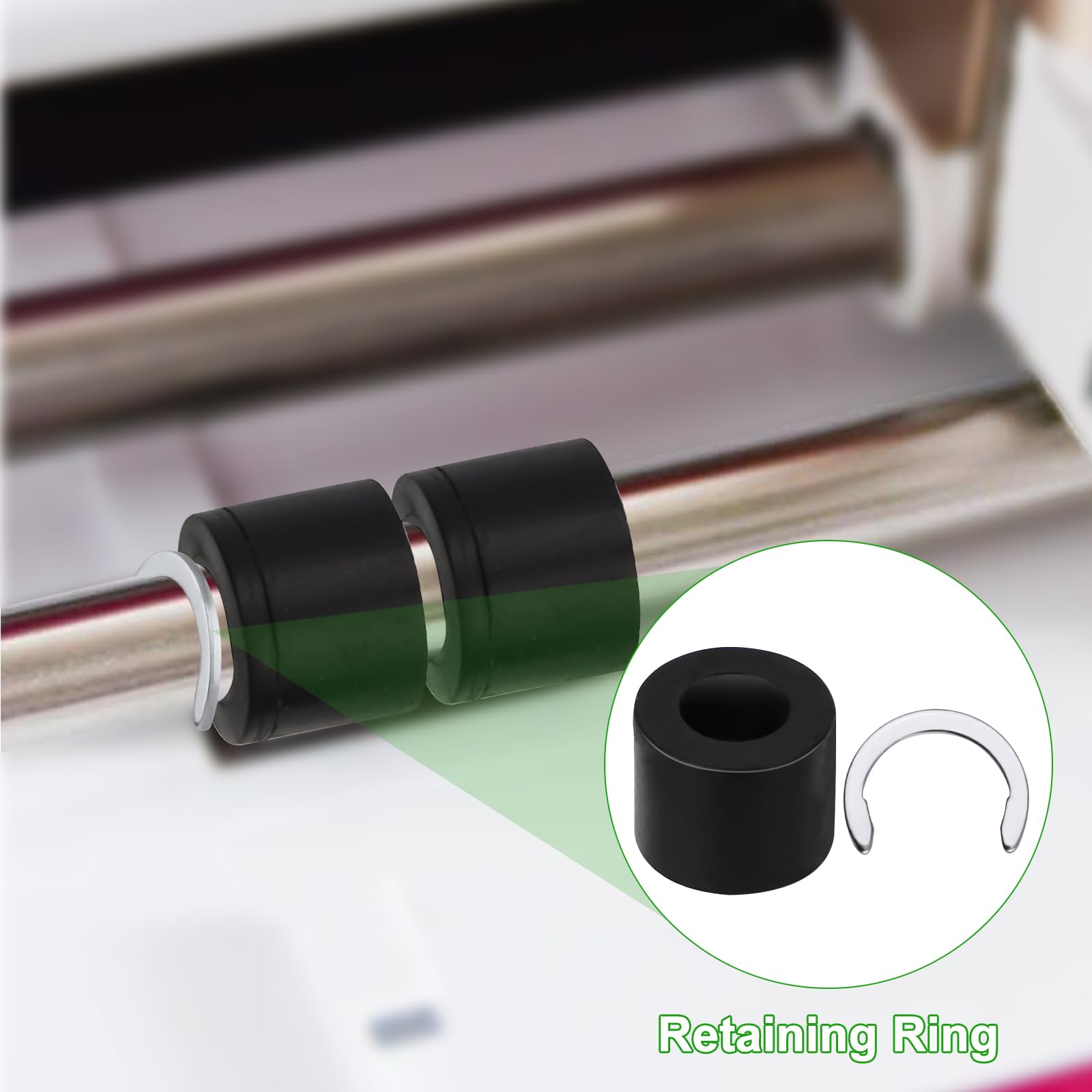 8-Piece Rubber Roller Replacement Kit for Cricut Maker & Maker 3 - Includes Anti-Slip Retaining Rings & All Repair Tools - DIY Craft Machine Maintenance Solution for Vinyl Cutting & Scrapbooking Projects
