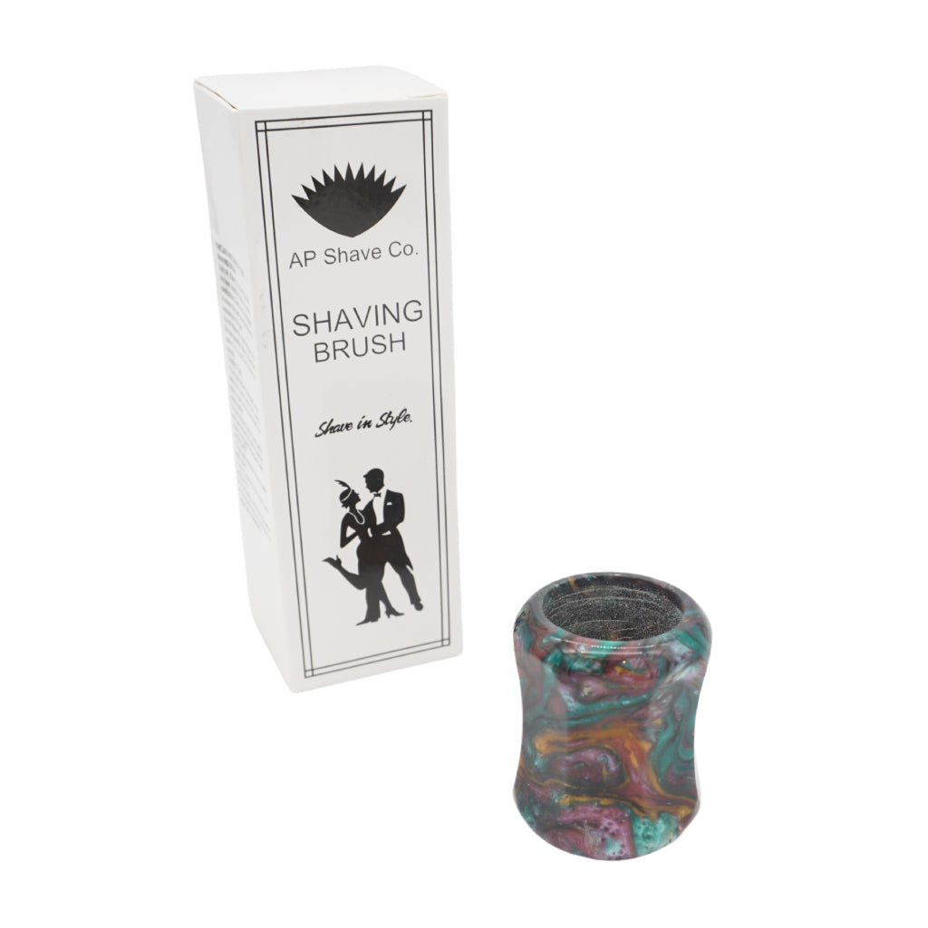 Premium Shavemac Dark Abalone Resin Handle #173 for 24mm & 26mm Shaving Brush Knots – Factory Second – Perfect for Wet Shaving & Barber Shop Grooming
