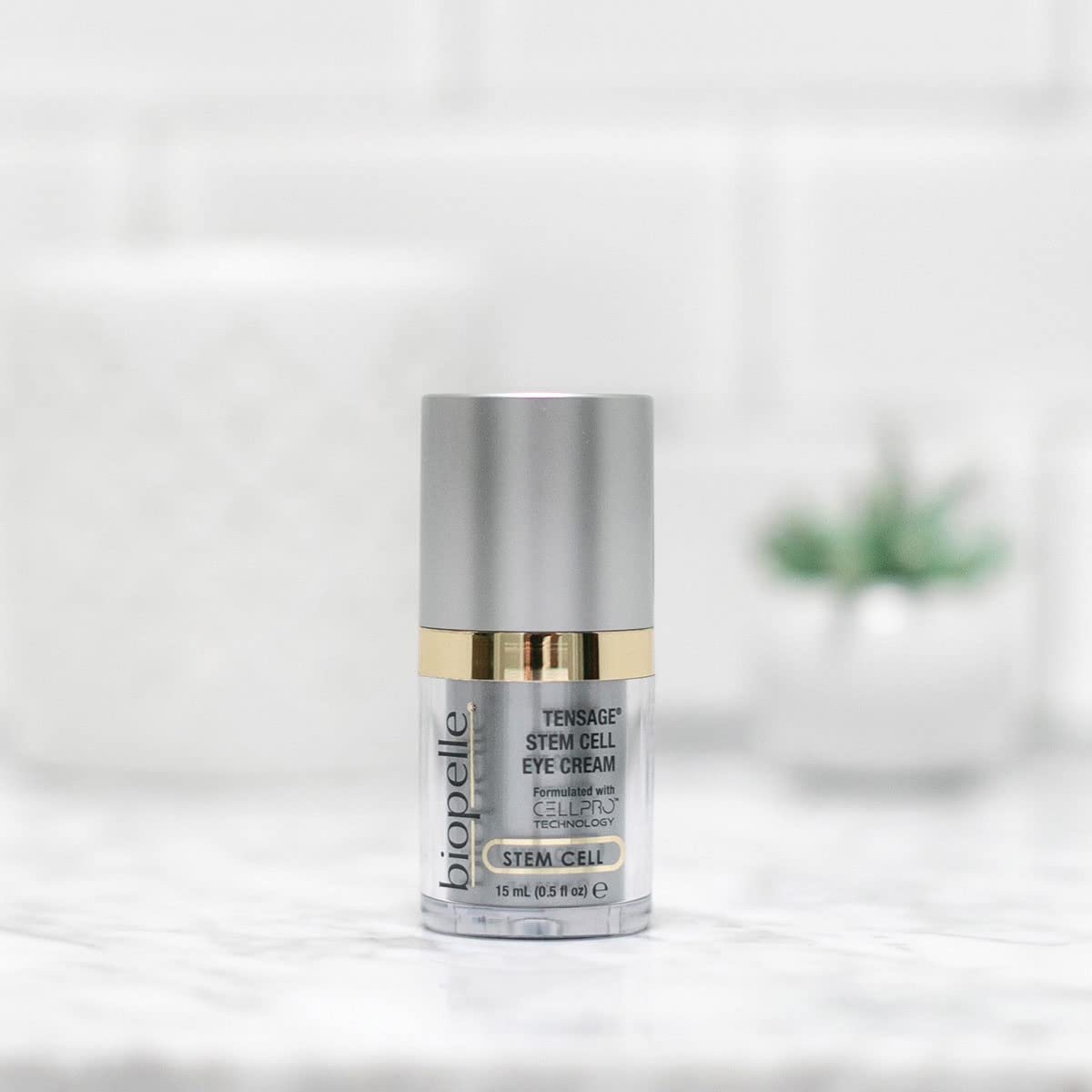 Biopelle Tensage Stem Cell Eye Cream - Anti-Aging Under-Eye Treatment with Cell-Pro Technology, 0.5 Oz - Reduces Dark Circles & Wrinkles for Brighter, Youthful Eyes | Day & Night Use