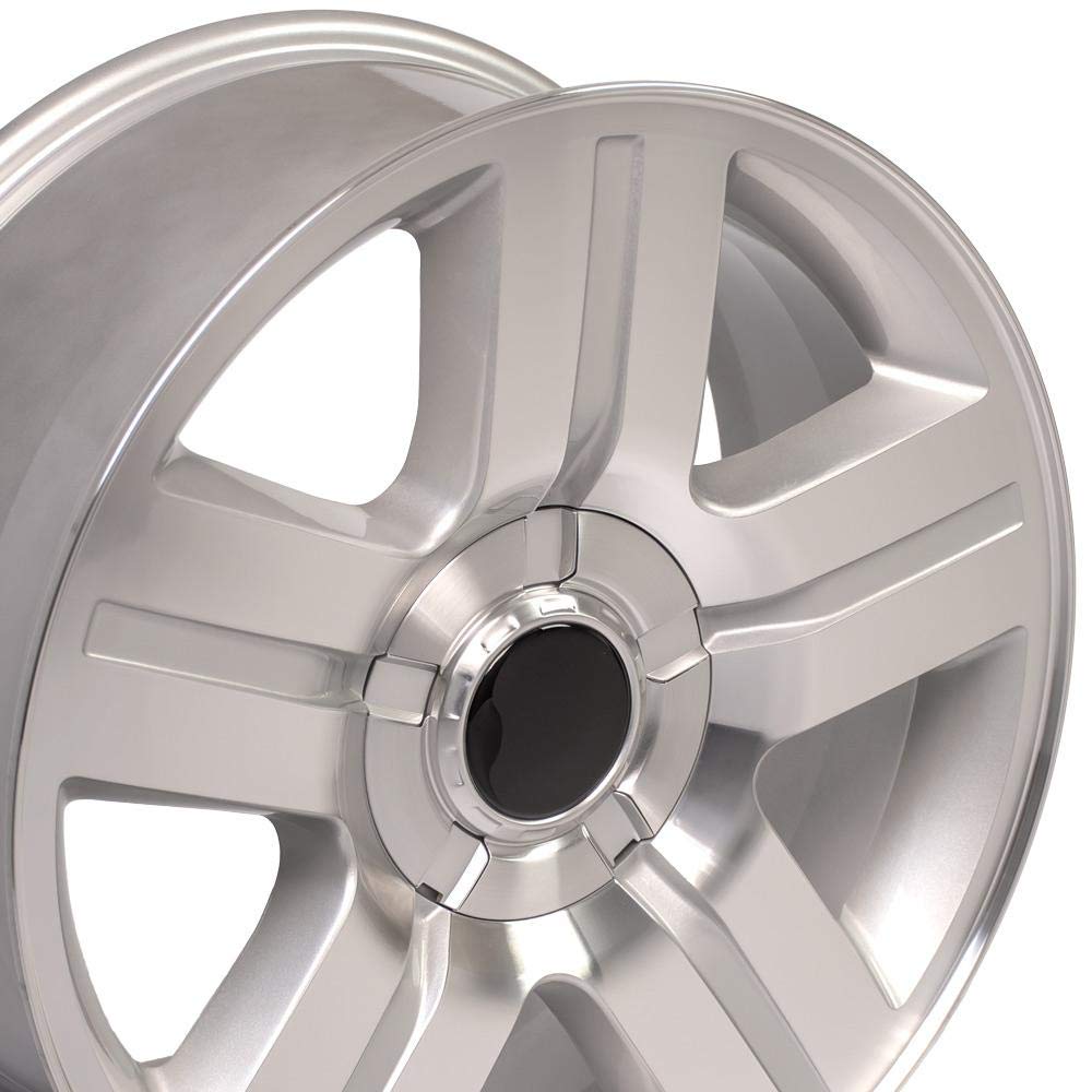 OE Wheels CV84 20 Inch Rims - 6x139.7 Bolt Pattern, 20x8.5 Gloss Silver Machined Wheels for Chevy Tahoe & Compatible Models - Perfect for Off-Roading, Street Performance & Custom Truck Upgrades