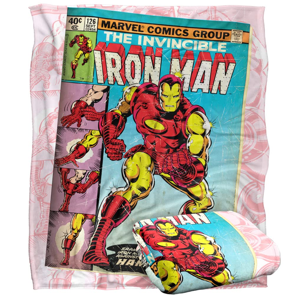 Marvel Iron Man Throw Blanket 50x60 Inches - Super Soft Silky Touch Fleece Blanket for Adults & Kids - Perfect for Bed, Sofa, Movie Nights & Superhero Gifts