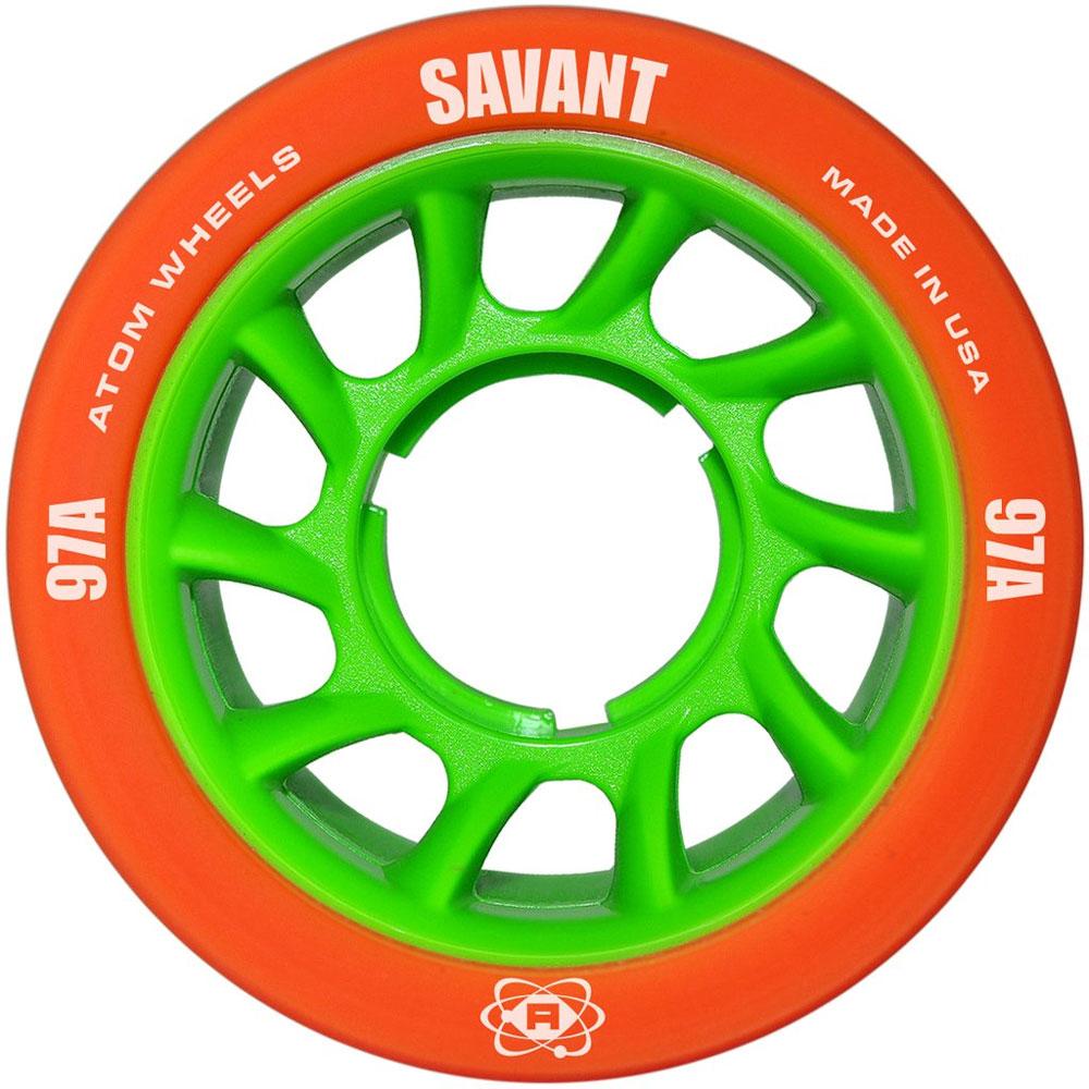 Atom Savant Wheels 59mm 4pk - Premium Longboard Wheels for Smooth Cruising & Downhill Riding - Perfect for Commuting, Carving & Freestyle Skateboarding
