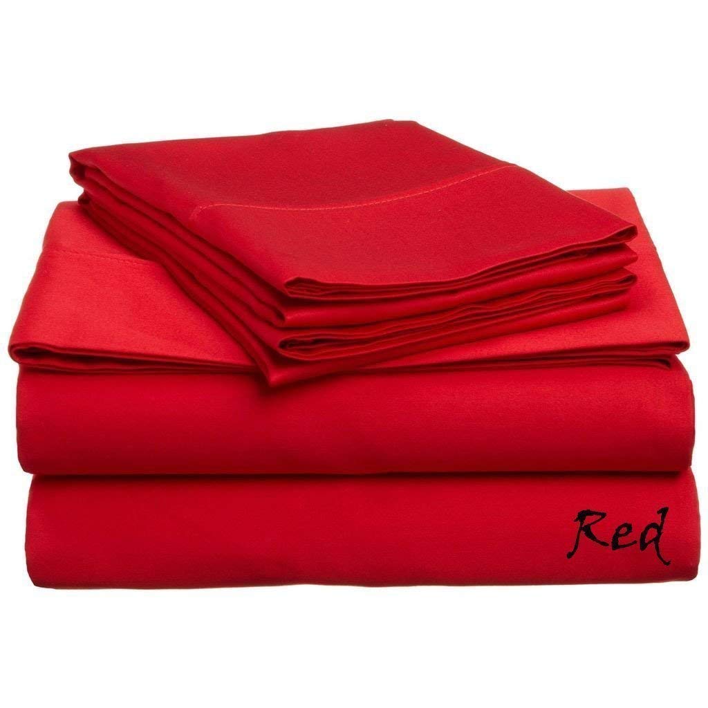 Luxury 4-Piece Full/Double Size Sheet Set - 100% Egyptian Cotton, 310 Thread Count, Deep Pocket (Fits 5