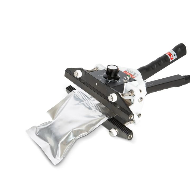 Portable Hand Held Heat Sealer Machine - R-PACK FKR-200, 8 Inch Sealing Width for Foil Bags, Kraft Bags & Mylar Bags | Ideal for Food Packaging, Coffee Bags & Vacuum Sealing at Home or Business