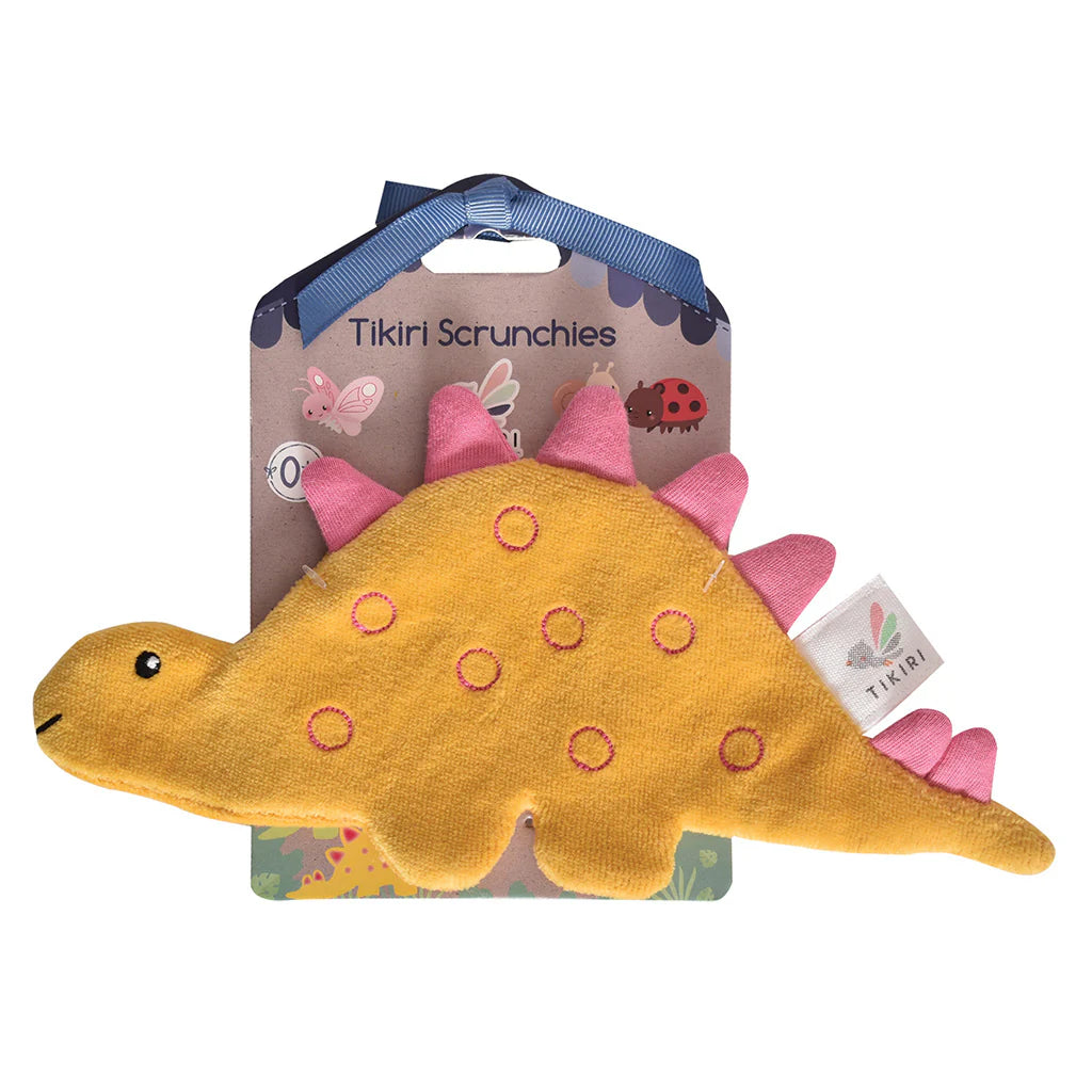 Tikiri Crinkle Scrunch Sensory Toy for Kids - Dinosaur Stegosaurus Design - Stress Relief & Tactile Stimulation for Autism, ADHD, Anxiety - Perfect for Fidgeting, Classroom, Travel & Sensory Play